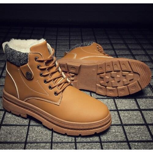 PUPUDA Winter Men Shoes Fashion Snow Boots Men Trend High Top Warm Shoes New Men Boots Winter Snow Boots Outdoor Shoes Male