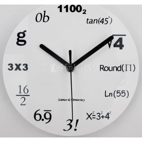 Novelty Acrylic Wall Clocks 2019 New Arrivals Needles Modern Maths Equation Quartz Clock Home Decor Relogio De Parede