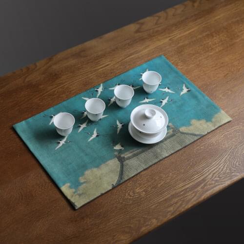 Table Mat Placemat Mug Pads Tea Cloth Tea Towel Cup Holder Kitchen Tea Accessories Decoration Cloth Napkin Tea Coaster