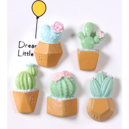 New Resin Simulation Cactus Potted Diy Accessories Cream Glue Epoxy Phone Case Decorative Micro-landscape Ornaments