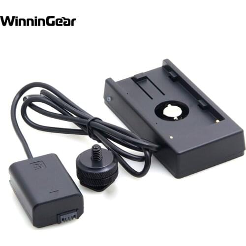 NP-F970 to NP-FW50 Battery Adapter Mount Plate with Hot Shoe Mount for Sony a7/a7R/a7S/a7II/a3000/a5000/a5100/a6000/a6300/a7s II