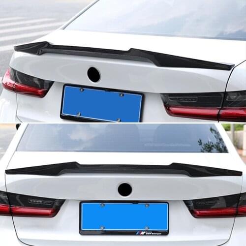 Use For BMW 3 Series G20 Spoiler 2020 Year Sedan 4-door Glossy Real Carbon Fiber Rear Wing M4 Style Sport Accessories Body Kit