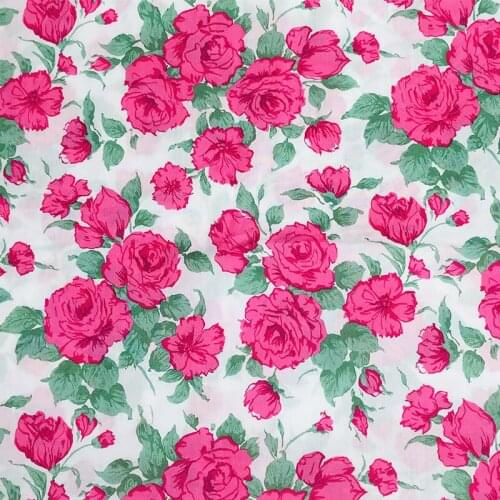 Rose 80S Like Liberty Cotton Fabric For Kids Baby Sewing Cloth Dresses Skirt DIY Handmade Designer Patchwork Meter 2021