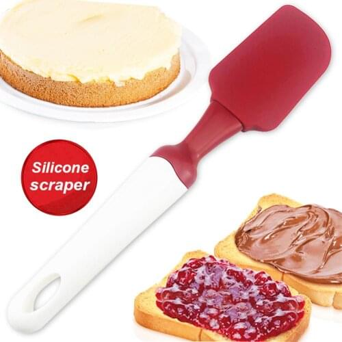 Handle Cream Butter Spatula Soft Silicone Cake Baking Brush Non-stick Scraper Kitchen Tool