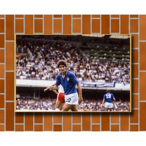 Silk Poster Home Decoration Paolo Rossi Italy Legend Great Footballer Star (8) Wall Art Christmas Gift
