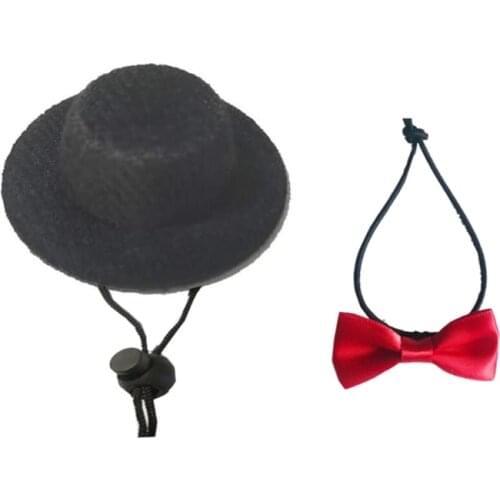 Lizard Traction Rope Hat Bow Tie Leather Reptile Bearded Dragon Harness Leash