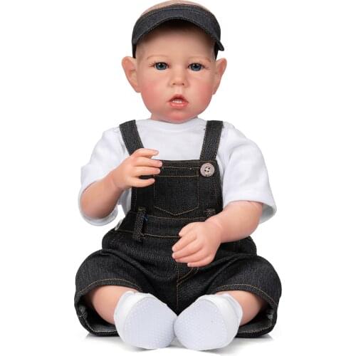 Super Soft 50 cm Doll baby reborn toddler boy Liam Silicone Cloth Body Bebe Reborn Toys Kid Childrens Day Gifts