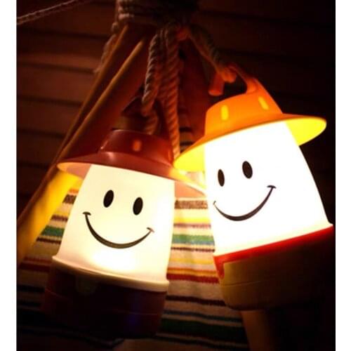 Cute Smile Led Wall Lights Lamp Night Light for Childrens Camping Tent Lights Night Bedroom Decoration Lights Gifts Lamp