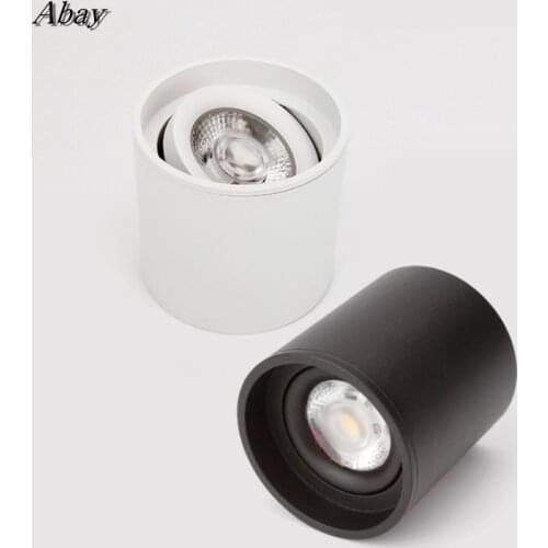 Surface Mounted Dimmable LED Downlights 7W/9W/12W/15W COB LED Ceiling Spot Lights AC110-240V Warm Cold White Indoor Lighting