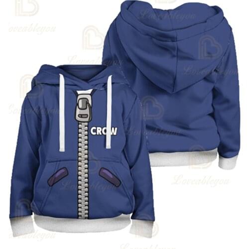 Boys Hoodies Sweatshirts Game Star Clothes Leon Spike Crow Kids Hoodie 3D Game Character High Quality Child Star Sweatshirt