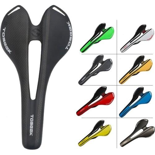 TOSEEK 3K MTB Road Bike Carbon Saddle Bicycle Accessories 8 Color