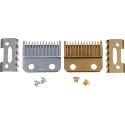 Golden Silver Screws Movable Blade Professional Hair Clipper Blade High Carton Steel Clipper Accessories Golden For Choice