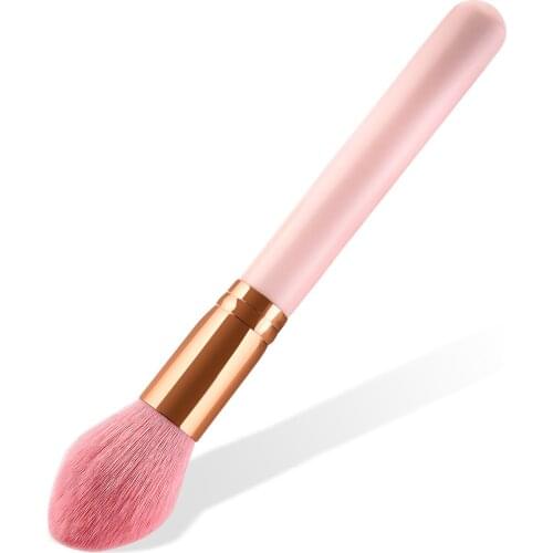 1pcs Blush Brush Fixed Cosmetics Powder Brush Strong Grip Easy To Pinch Fiber Plastic Handle Makeup Brush Beginner Make-up Tools