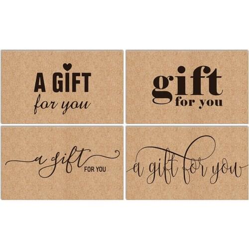 10-30 Natural Kraft Paper Cards Thank You For Your Order Card For Small Shop Gift Decoration Card For 5.4*9cm