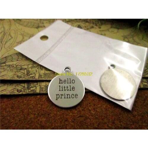 10pcs-stainless steel Charms "hello little prince" DIY Charms Pendants for necklace/bracelet/keychain DIY jewelry