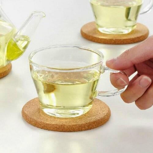 6PCS Solid Convenient Round Wood Drink Coaster Tea Coffee Cup Mat Table Decor Bottle Tableware Nice