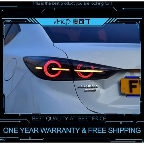 AKD Car Styling Taillights for Mazda 3 Mazda3 Axela 2014-2018 LED Tail Light DRL Tail Lamp Turn Signal Rear Reverse Brake