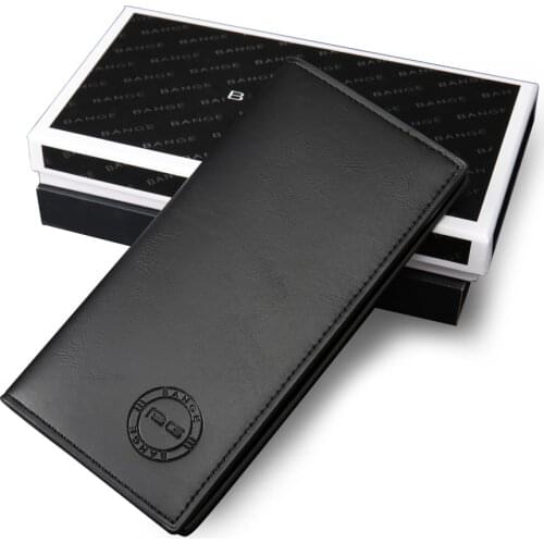 BANGE Brand Long Wallets for Men Purse Clutch bag luxury Money Clip Coins Pocket Large capacity Casual Holders Wallet Phone Bags