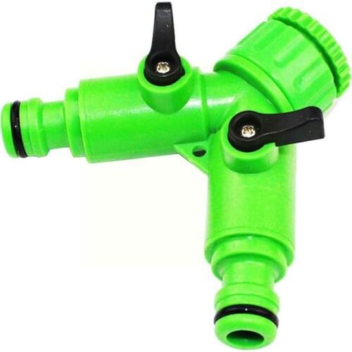 2 Way Quick Connector Adapter Garden Supplies Irrigation 2 Pipe Way Hose Irrigation Garden Splitter Tap Valve Tap E8G0