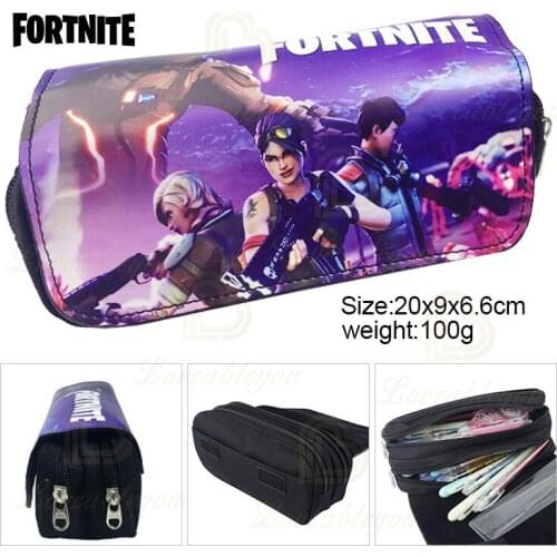 Fortnite Pencil Case Large Capacity Pouch Zippers Makeup Storage Bag Office Pen Holder Organizer Stationery Bag