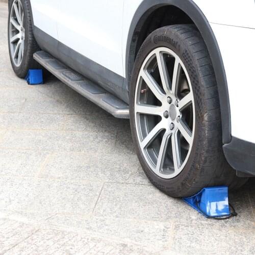 Wheel Chocks Black Car Stoppers Anti-skid Tire Parking Truck Heavy Duty Reverse Pad Locator