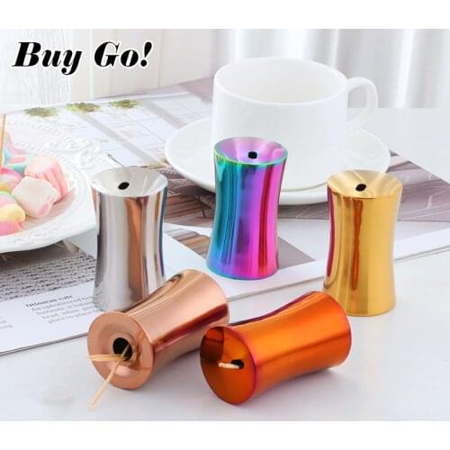 Fashion European Style Y-Shaped Stainless Steel Toothpick Holder Rainbow Home Toothpick Box Table Decoration Kitchen Accessories