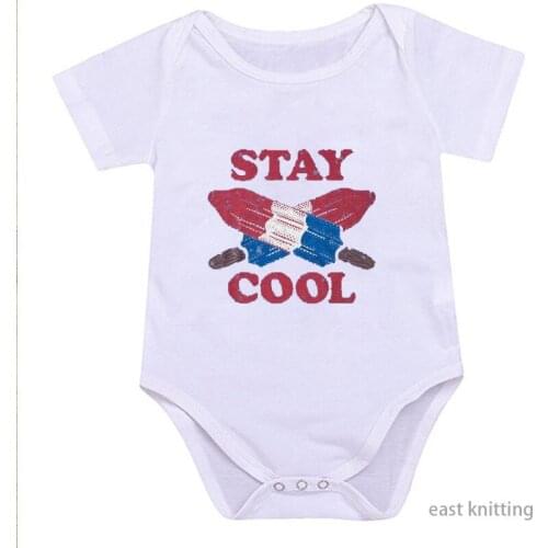 Letter STAY COOL Print Baby Rompers for Girls Cotton Infant Jumpsuit Baby Boy Romper Summer Baby Toddler Newborn Clothes Costume