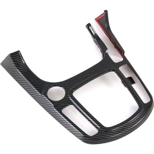 For Kia Seltos 2019 2020 Carbon Fiber ABS Car Interior Gear Shift Knob Frame Cover Trim Moldings Car Styling Accessories