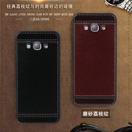 For Samsung Galaxy A8 2015 Case A8000 A800 A800F 5.7" Black Red Blue Pink Brown 5 Style Fashion Mobile Phone Soft Silicone Cover