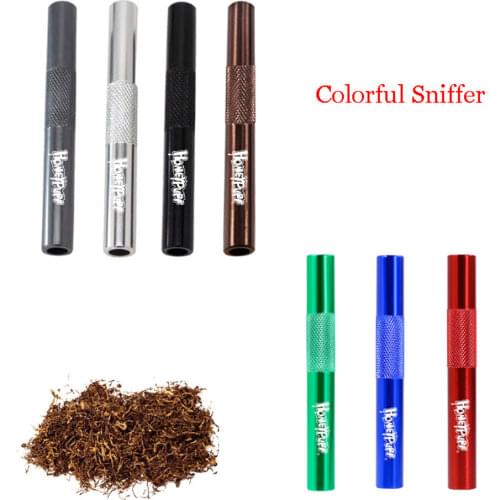 GORDON Sniffer Aluminum Pen Style Snuff Snorter Dispenser Metal Sunff Snorter Hose Tube Smoke Pipe Accessories