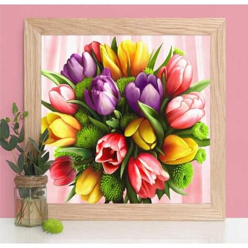 HUACAN 5d Diamond Painting Flower Full Square Paint With Diamonds Art Kits Mosaic Sale Farmhouse Decor