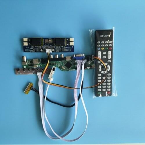 Kit for LM201WE3-(TL)(L2)(TL)(F6)1680X1050 Remote Signal 30pin New Driver LCD Controller Board Module VGA AV TV USB 4 lamps