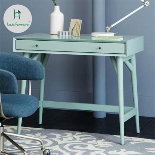 Louis Fashion Computer Tables American Solid Wood Household Two Person Simple Modern Pine Office Nordic
