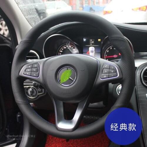 For Mercedes-Benz A B A35 A45 E63 G63 C6 CLS53 E53 GLS GLE A 180 A 200 A 260 Leather Steering Wheel Cover Auto Parts Interior