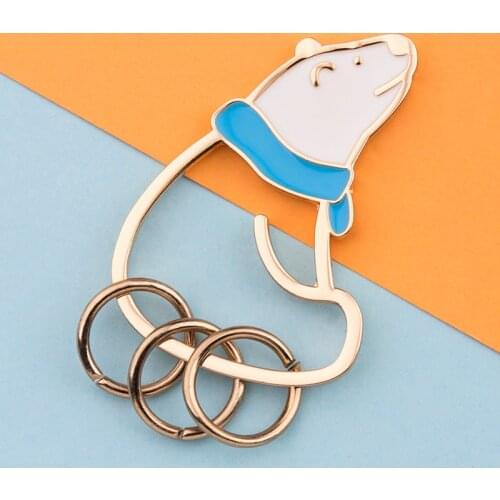 Cute Purse Pendant Bear Key Rings Kawaii Pig Women Girl Car Keyring Bag Charm Key Chain Holders Lovers Couple Dropshipping