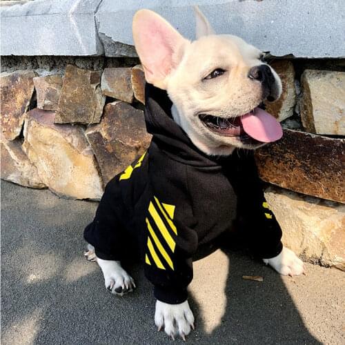 Dog Fashion Autumn Winter Pet Law Fighting Clothes Schnauzer Fashion Brand Ow Teddy Adult Pet Hooded Thick Sweater Good Quality