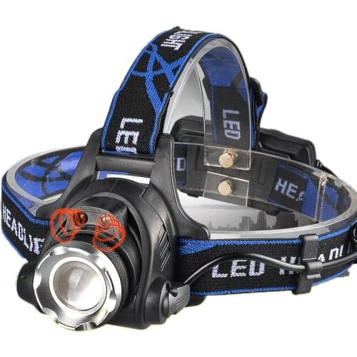 The head-mounted headlight glare zoom induction charging long-range super bright LED flashlight fishing light miner