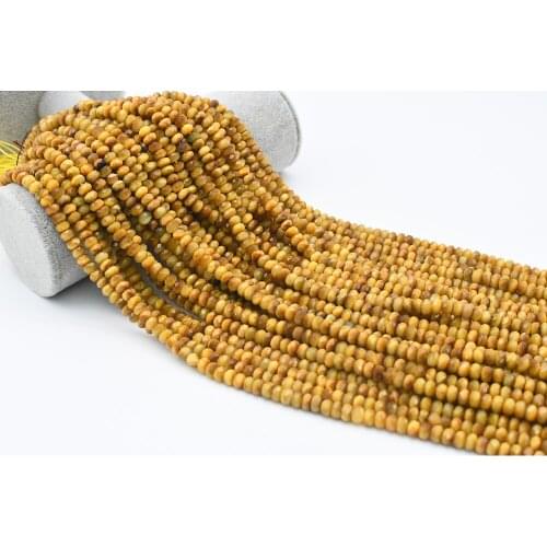 4X6mm AA Natural Smooth Golden Tiger Eye Abacus Beads For DIY necklace bracelet jewelry making 15 "free delivery