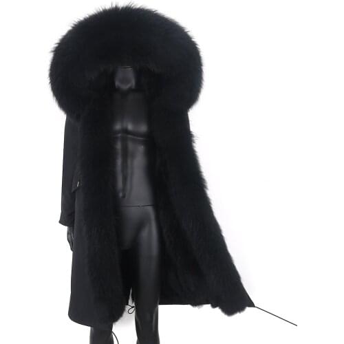 2021 NEW 7XL Waterproof Men Coat Winter Jacket Warm Long Rabbit Fur Liner Coats Man Parkas Natural Fox Fur Outerwear Streetwear