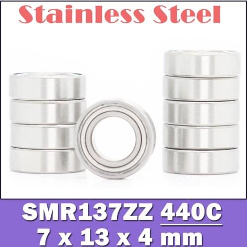 SMR137ZZ Bearing 7*13*4 mm ( 10PCS ) ABEC-1 Stainless Steel Ball Bearings Shielded SMR137Z SMR137 Z ZZ