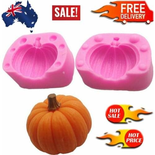 Halloween 3D Pumpkin Silicone Mould Candle Cake Decoration Fondant DIY Mold