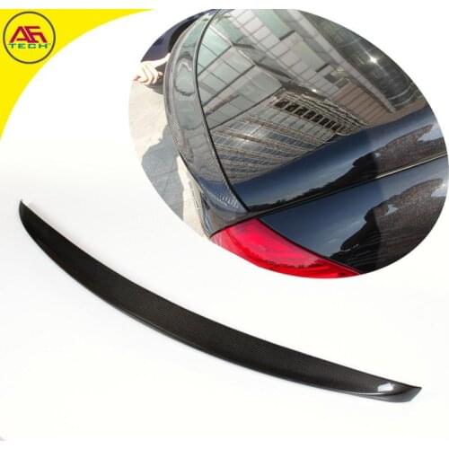Carbon fiber AMG style auto rear boot lip spoiler rear trunk spoiler wing for Mercedes-Benz S class S500 S600 W221 2007-2012