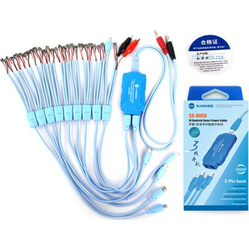 SUNSHINE SS-905D Smart Power Cable Battery Supply Boot Activation Test Line for iPhone MAX 11 PRO Android Samsung Huawei Xiaomi