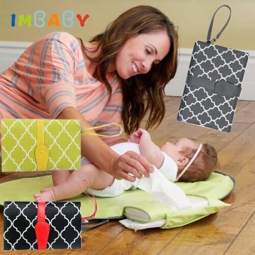 IMBABY Waterproof Diaper Pad Portable Changing Pad Travel Nappy Diaper Changing Mat Cover Mat Clean Hand Folding Diaper Bag