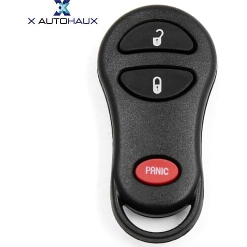 X AUTOHAUX 3 Buttons Key Fob Remote Control Case Shell Replacement 04686481 for Dodge Chrysler Jeep Ram