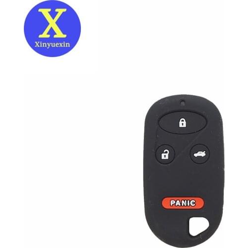 Xinyuexin Silicone Car Key Cover Fob Case For Honda Civic Element Accord CR-V Insight Pilot Remote Key Skin Jacket Car-styling