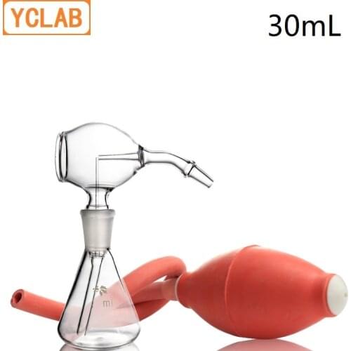 YCLAB 30mL Conical Spray Flask Glass Thin Layer Chromatography Color Rendering Bottle with Rubber Ball Lab Chemistry Equipment