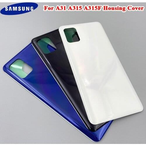 Original Samsung Galaxy A31 A315 A315F A31 2020 Battery Back Cover Rear Door Housing Panel Phone Back Replacement Repair Parts