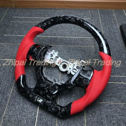 Forged & carbon fiber steering wheel replacement with perforated leather & Alcantarar For Lexus is250 is300 ES CT Crown Toyota