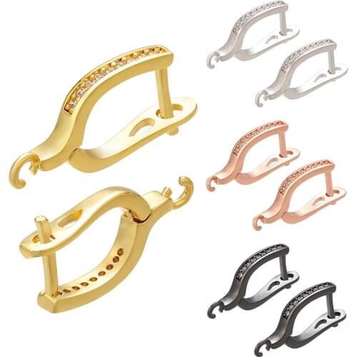 ZHUKOU 11x22mm DIY Earrings Clasps Hooks Women Handmade Jewelry Making Accessories Irregular crystal Earrings Hooks model:VE121